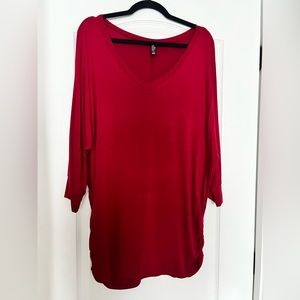 Red long sleeve blouse